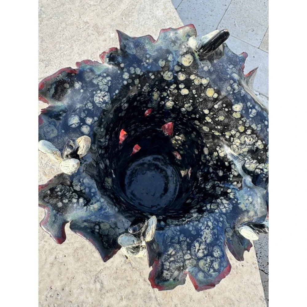 Hand Made‎ DETAILED candle vase Halloween